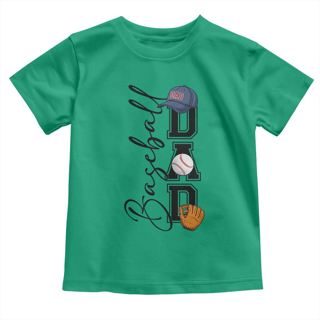 Baseball Dad Toddler T Shirt Funny Sports Papa Life Lover TS12 Irish Green Print Your Wear