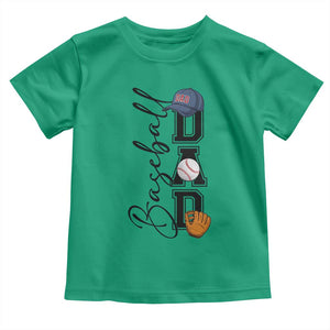 Baseball Dad Toddler T Shirt Funny Sports Papa Life Lover TS12 Irish Green Print Your Wear