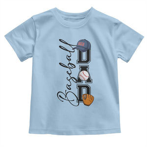 Baseball Dad Toddler T Shirt Funny Sports Papa Life Lover TS12 Light Blue Print Your Wear