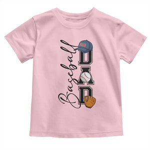 Baseball Dad Toddler T Shirt Funny Sports Papa Life Lover TS12 Light Pink Print Your Wear