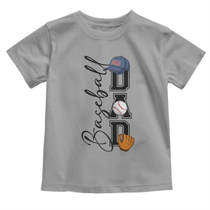 Baseball Dad Toddler T Shirt Funny Sports Papa Life Lover TS12 Sport Gray Print Your Wear