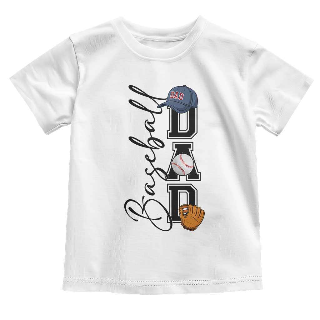 Baseball Dad Toddler T Shirt Funny Sports Papa Life Lover TS12 White Print Your Wear