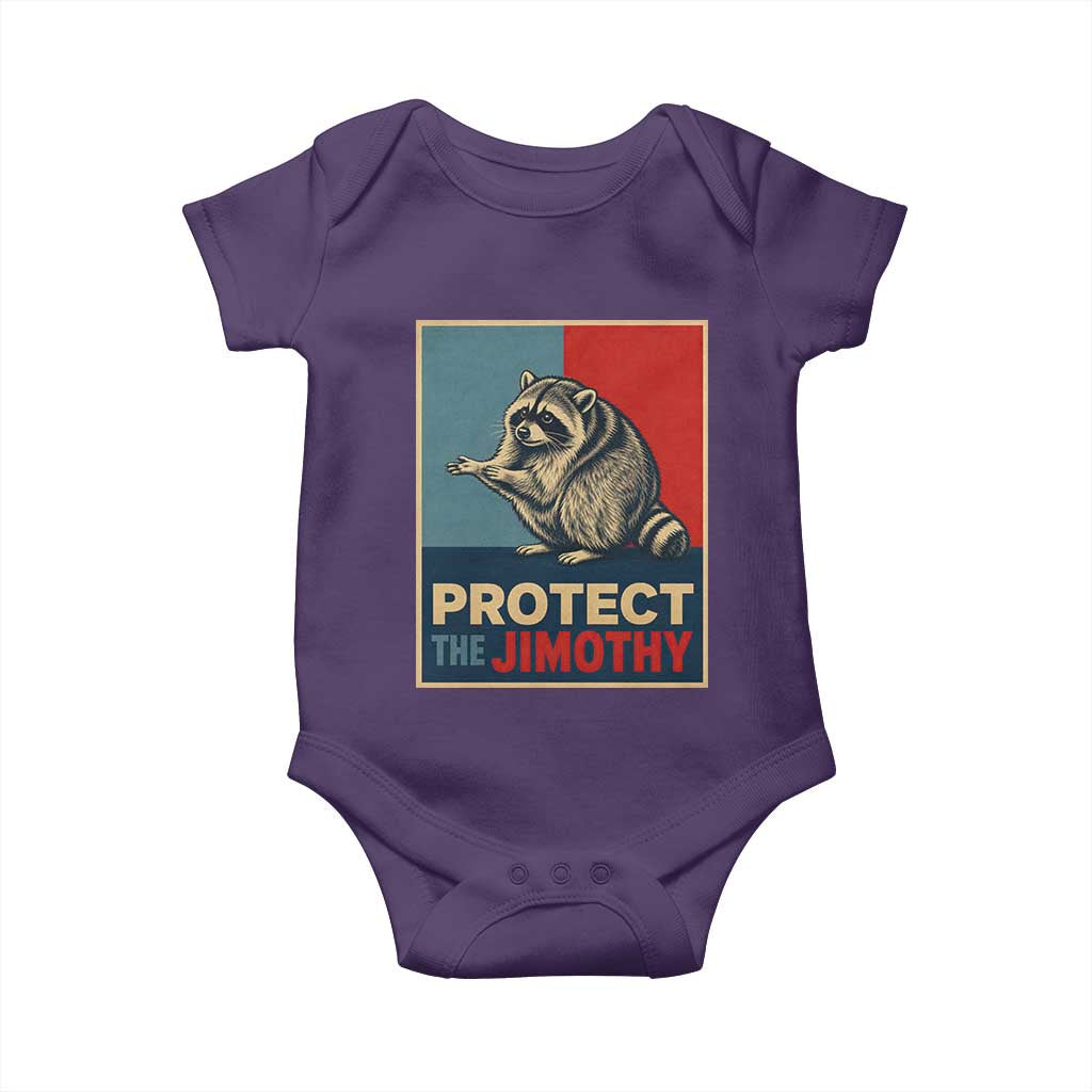 Protect The Jimothy Baby Onesie Funny Retro Trash Panda Animal Lover Meme