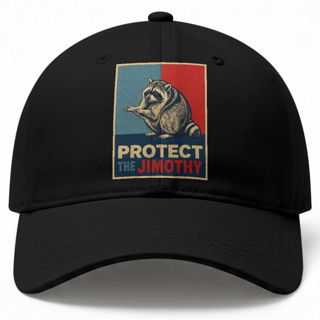 Protect The Jimothy Baseball Cap Funny Retro Trash Panda Animal Lover Meme TS12 Print Your Wear
