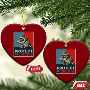 Protect The Jimothy Ceramic Ornament Funny Retro Trash Panda Animal Lover Meme