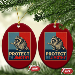 Protect The Jimothy Ceramic Ornament Funny Retro Trash Panda Animal Lover Meme