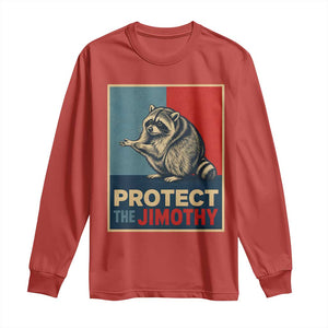 Protect The Jimothy Long Sleeve Shirt Funny Retro Trash Panda Animal Lover Meme