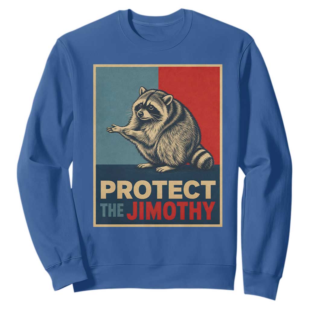 Protect The Jimothy Sweatshirt Funny Retro Trash Panda Animal Lover Meme