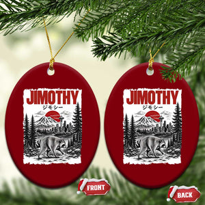 Jimothy The Raccoon Ceramic Ornament Seattle Skyline Mount Rainier Japanese Retro Vintage Art