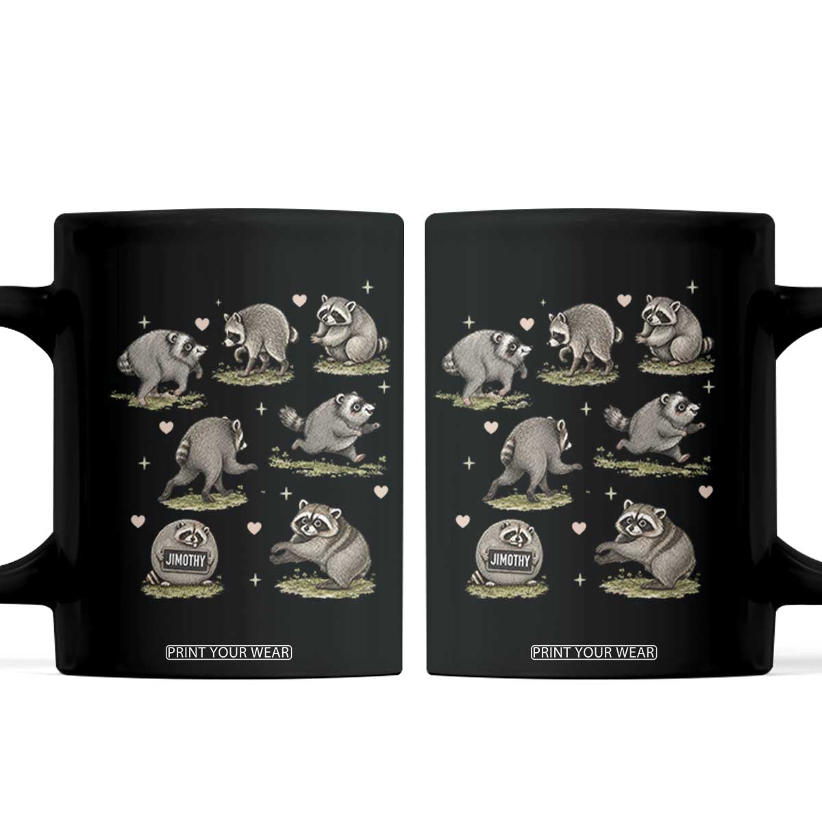 Cute Jimothy The Raccoon Coffee Mug Viral Seattle Wildlife Trash Panda Gift TS12 Black Print Your Wear