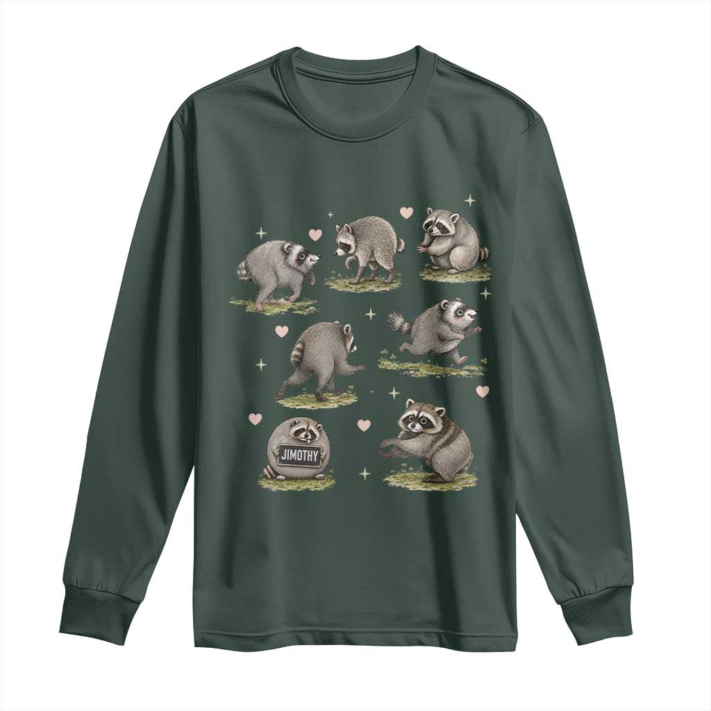 Cute Jimothy The Raccoon Long Sleeve Shirt Viral Seattle Wildlife Trash Panda Gift