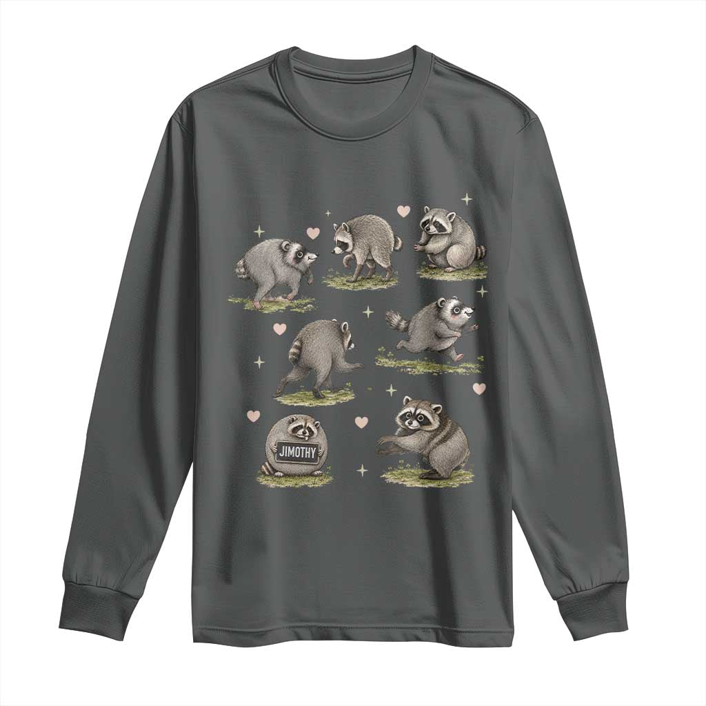 Cute Jimothy The Raccoon Long Sleeve Shirt Viral Seattle Wildlife Trash Panda Gift