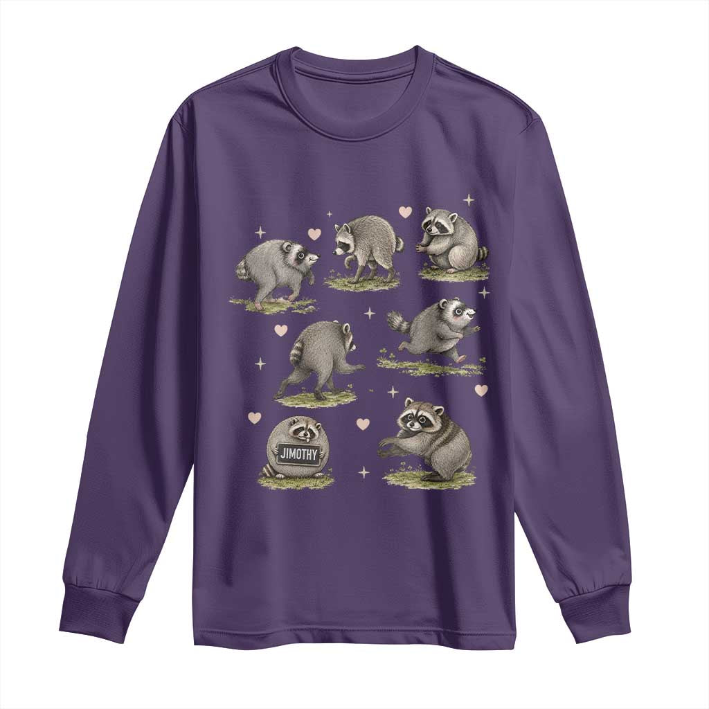 Cute Jimothy The Raccoon Long Sleeve Shirt Viral Seattle Wildlife Trash Panda Gift