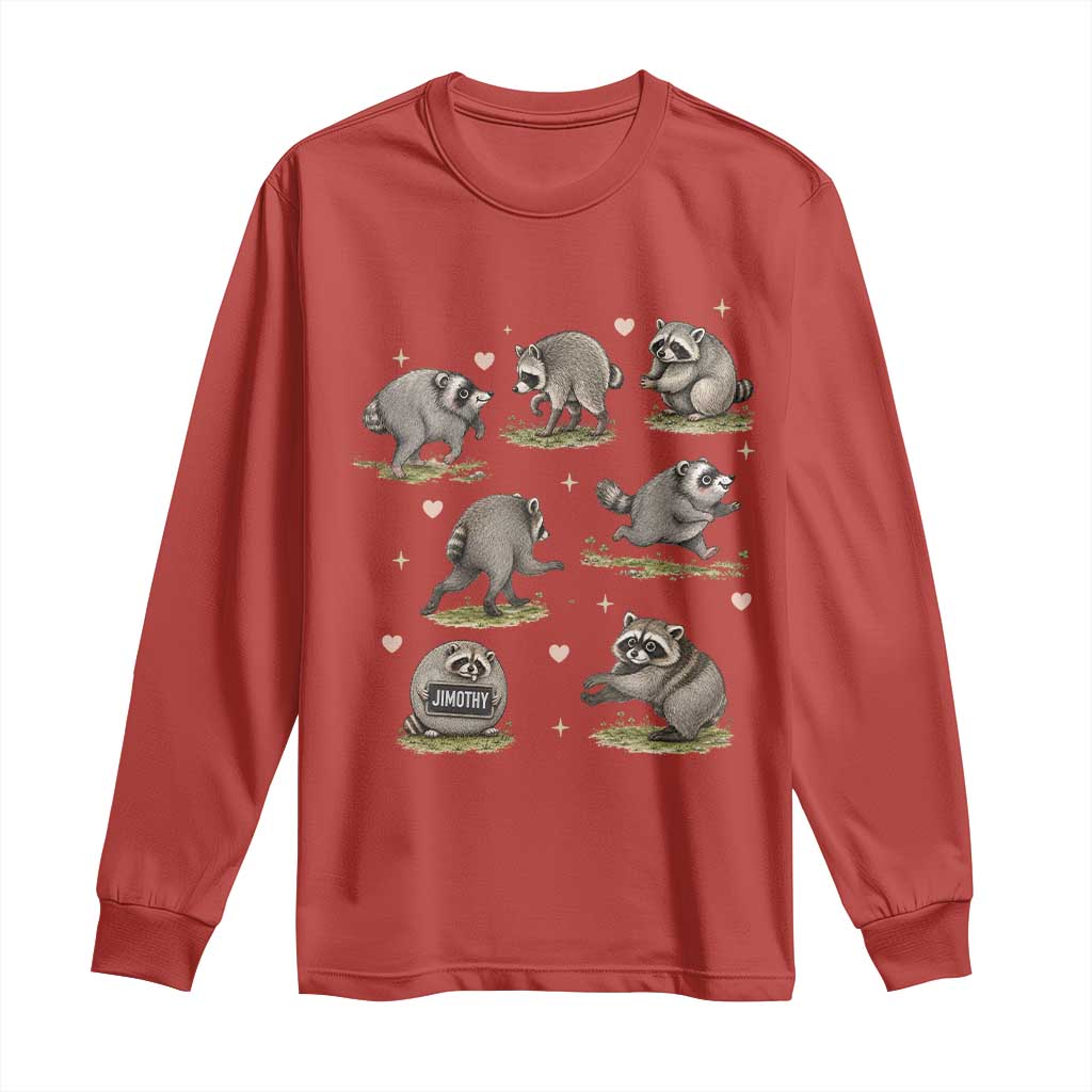 Cute Jimothy The Raccoon Long Sleeve Shirt Viral Seattle Wildlife Trash Panda Gift