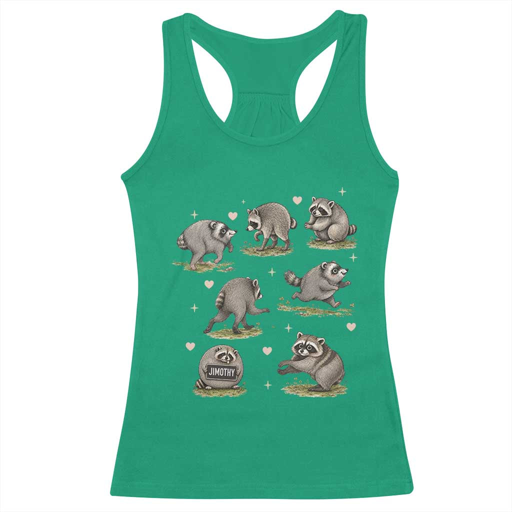 Cute Jimothy The Raccoon Racerback Tank Top Viral Seattle Wildlife Trash Panda Gift