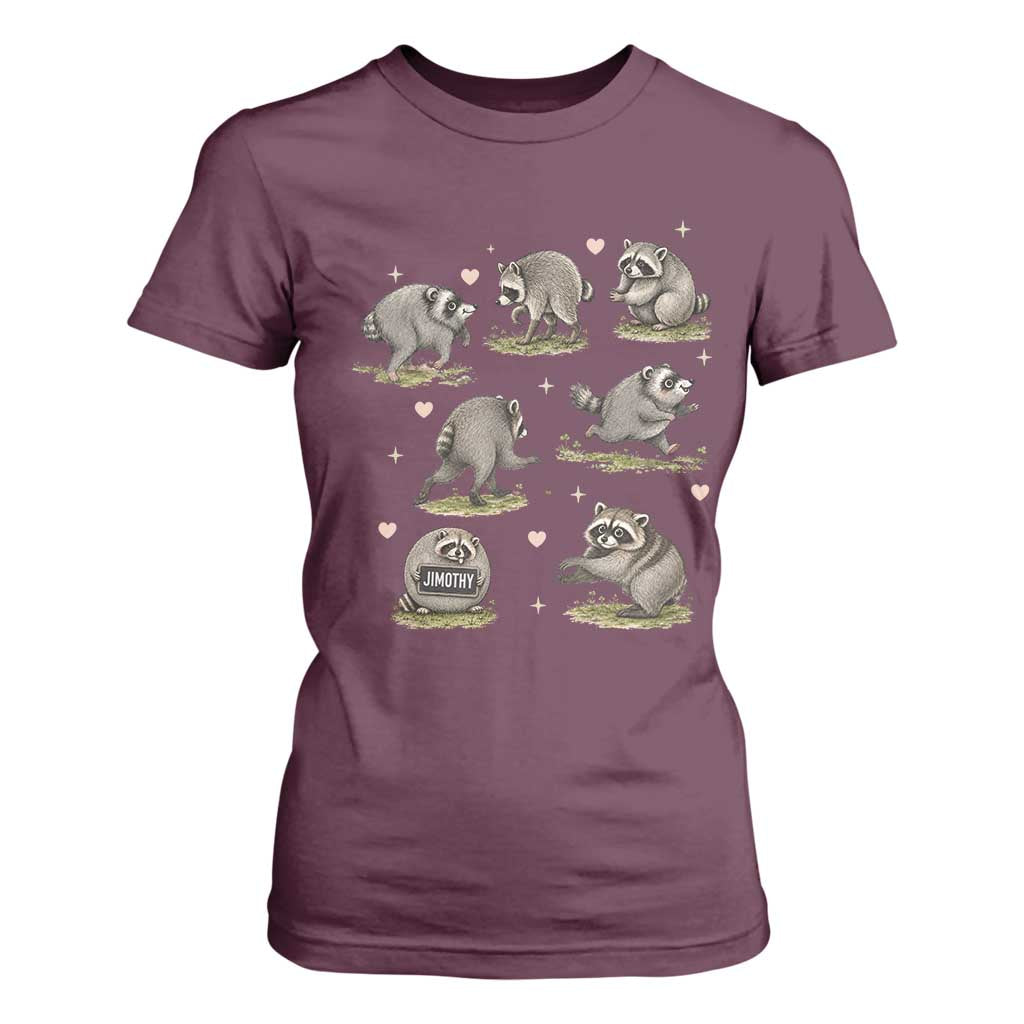 Cute Jimothy The Raccoon T Shirt For Women Viral Seattle Wildlife Trash Panda Gift