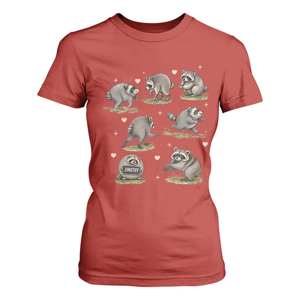 Cute Jimothy The Raccoon T Shirt For Women Viral Seattle Wildlife Trash Panda Gift