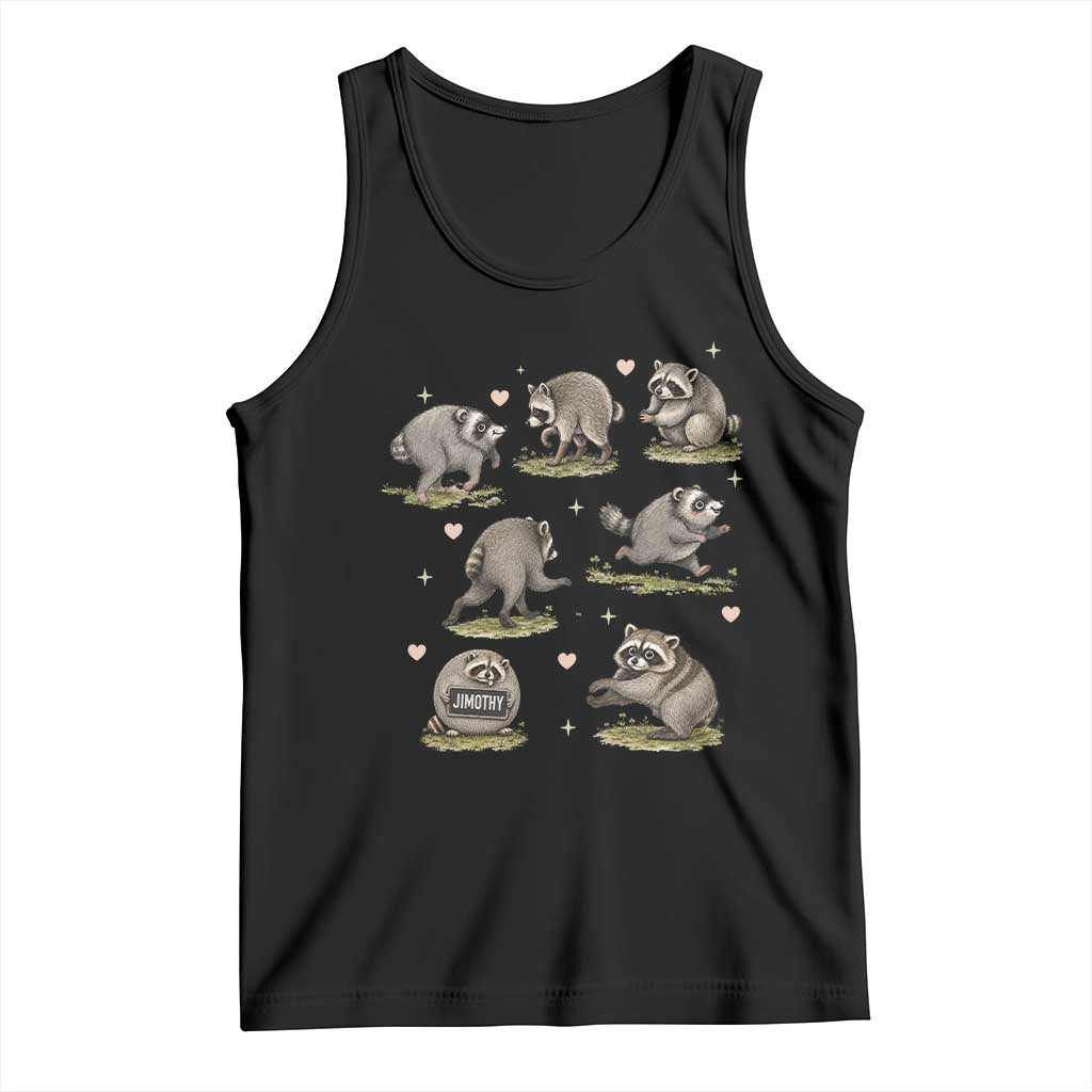 Cute Jimothy The Raccoon Tank Top Viral Seattle Wildlife Trash Panda Gift TS12 Black Print Your Wear