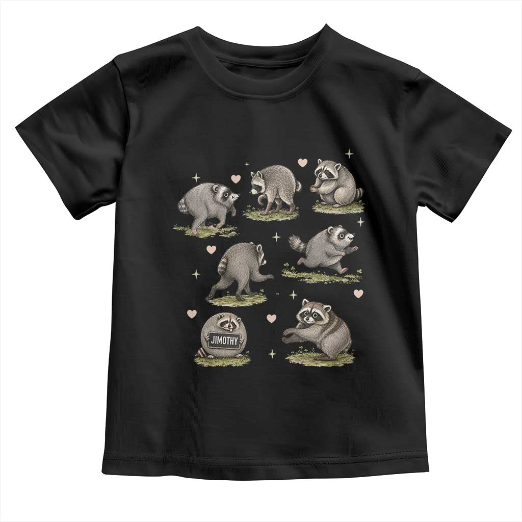 Cute Jimothy The Raccoon Toddler T Shirt Viral Seattle Wildlife Trash Panda Gift TS12 Black Print Your Wear
