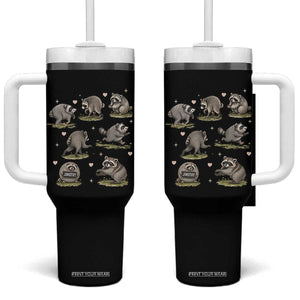 Cute Jimothy The Raccoon Tumbler With Handle Viral Seattle Wildlife Trash Panda Gift