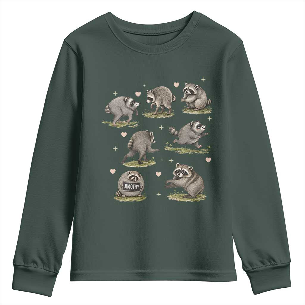 Cute Jimothy The Raccoon Youth Sweatshirt Viral Seattle Wildlife Trash Panda Gift