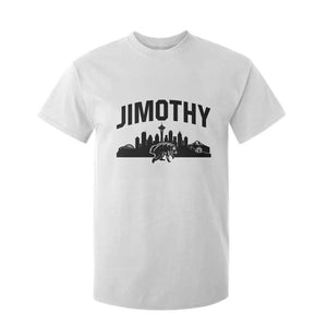 Jimothy The Raccoon T Shirt For Kid Seattle Space Needle Mount Rainier Landscape Art