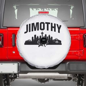 Jimothy The Raccoon Spare Tire Cover Seattle Space Needle Mount Rainier Landscape Art