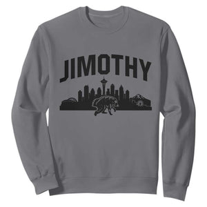 Jimothy The Raccoon Sweatshirt Seattle Space Needle Mount Rainier Landscape Art