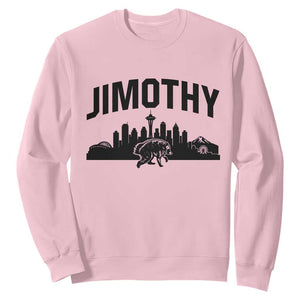 Jimothy The Raccoon Sweatshirt Seattle Space Needle Mount Rainier Landscape Art