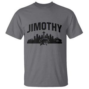 Jimothy The Raccoon T Shirt Seattle Space Needle Mount Rainier Landscape Art