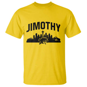 Jimothy The Raccoon T Shirt Seattle Space Needle Mount Rainier Landscape Art