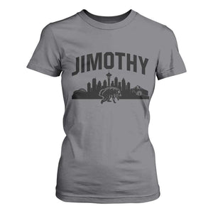 Jimothy The Raccoon T Shirt For Women Seattle Space Needle Mount Rainier Landscape Art