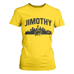 Jimothy The Raccoon T Shirt For Women Seattle Space Needle Mount Rainier Landscape Art