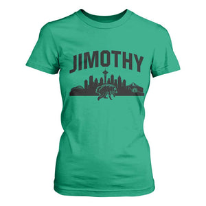 Jimothy The Raccoon T Shirt For Women Seattle Space Needle Mount Rainier Landscape Art