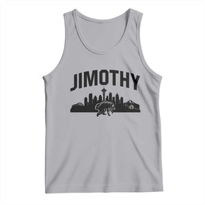 Jimothy The Raccoon Tank Top Seattle Space Needle Mount Rainier Landscape Art