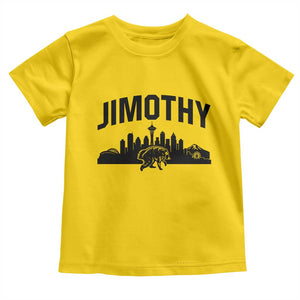 Jimothy The Raccoon Toddler T Shirt Seattle Space Needle Mount Rainier Landscape Art