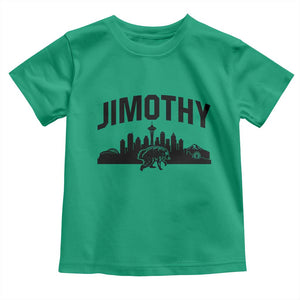 Jimothy The Raccoon Toddler T Shirt Seattle Space Needle Mount Rainier Landscape Art