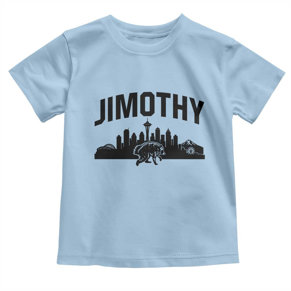 Jimothy The Raccoon Toddler T Shirt Seattle Space Needle Mount Rainier Landscape Art