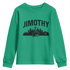 Jimothy The Raccoon Youth Sweatshirt Seattle Space Needle Mount Rainier Landscape Art