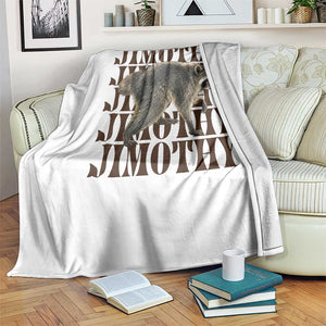 Jimothy The Raccoon Throw Blanket Vintage Trash Panda Animal Lover Gift