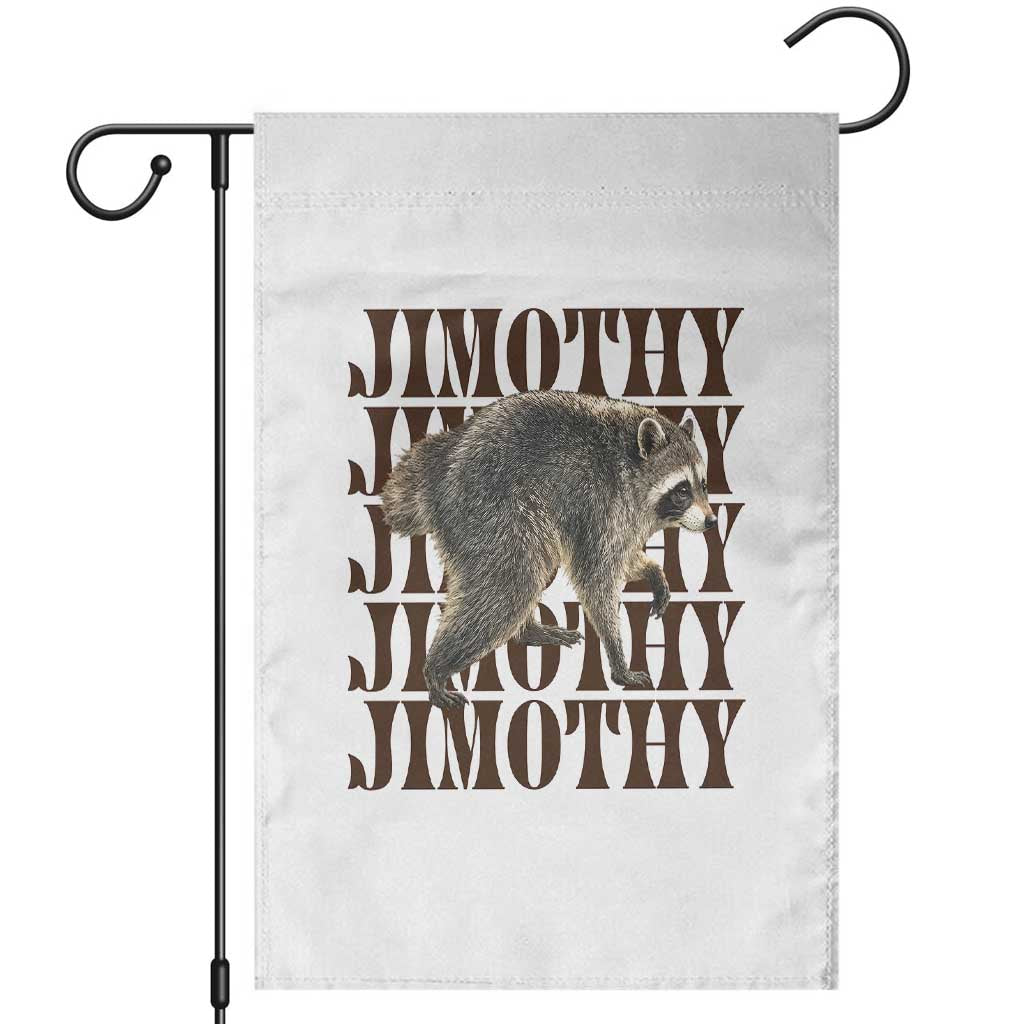 Jimothy The Raccoon Garden Flag Vintage Trash Panda Animal Lover Gift TS12 White Print Your Wear