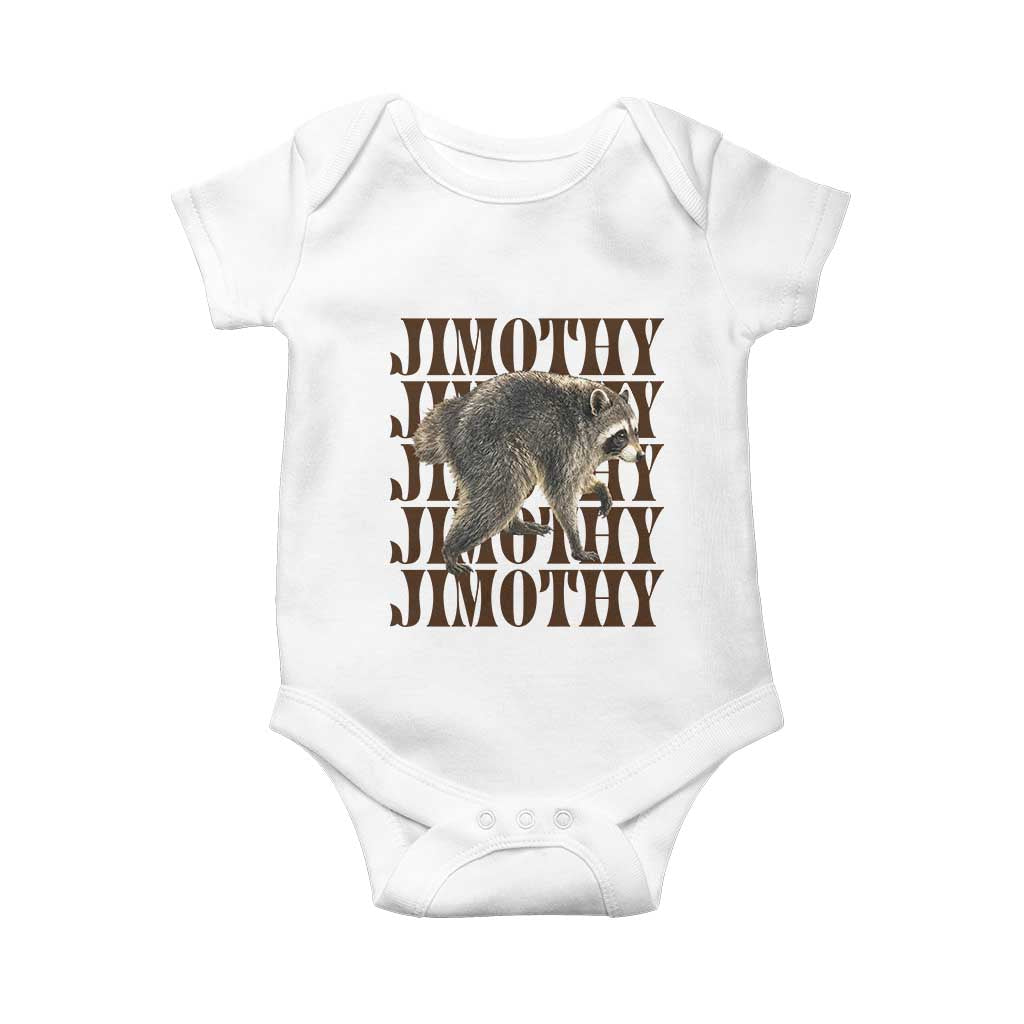 Jimothy The Raccoon Baby Onesie Vintage Trash Panda Animal Lover Gift TS12 White Print Your Wear