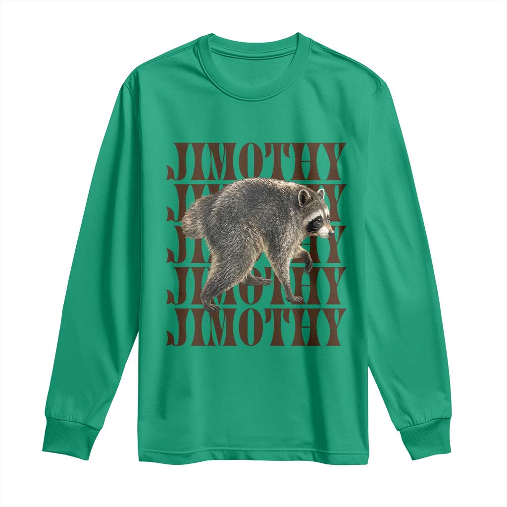 Jimothy The Raccoon Long Sleeve Shirt Vintage Trash Panda Animal Lover Gift