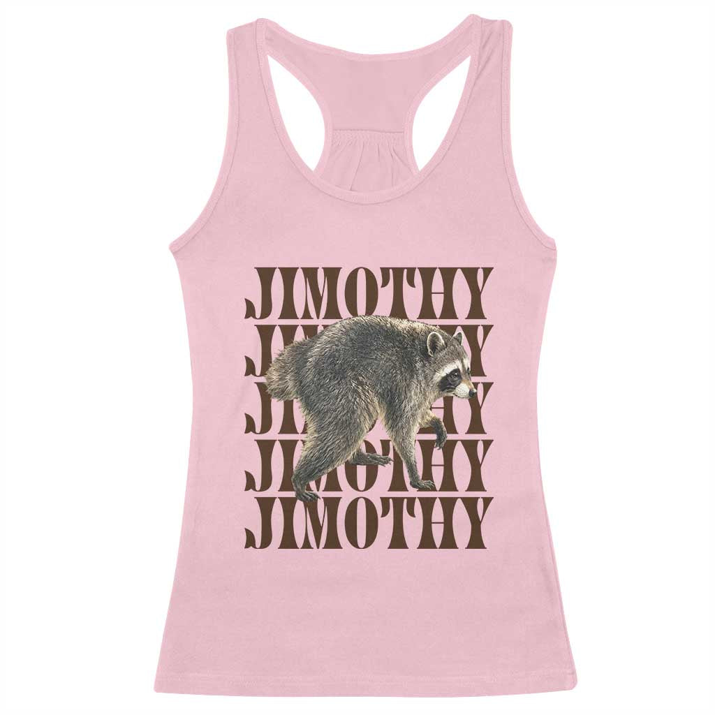 Jimothy The Raccoon Racerback Tank Top Vintage Trash Panda Animal Lover Gift
