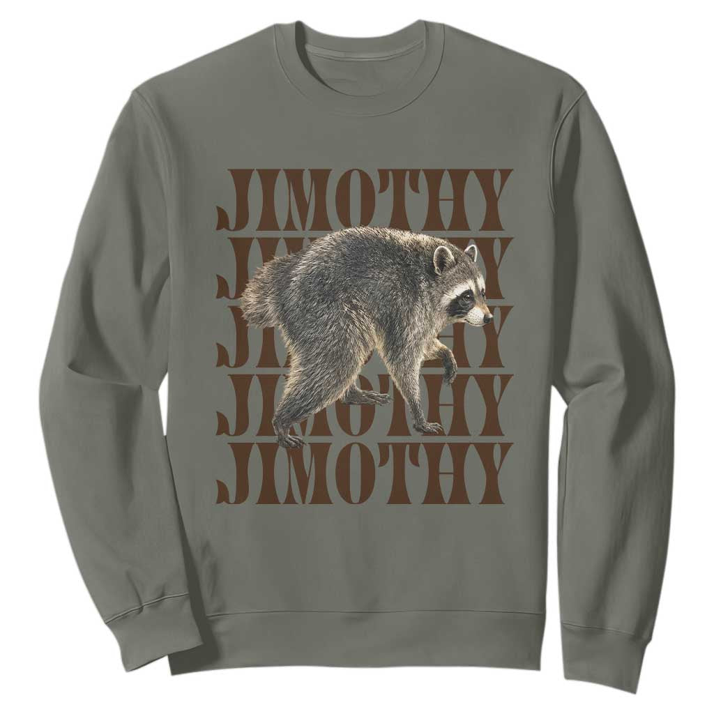 Jimothy The Raccoon Sweatshirt Vintage Trash Panda Animal Lover Gift