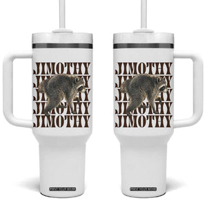Jimothy The Raccoon Tumbler With Handle Vintage Trash Panda Animal Lover Gift
