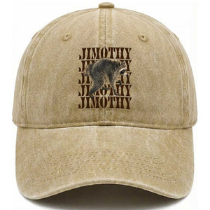 Jimothy The Raccoon Washed Cotton Baseball Cap Vintage Trash Panda Animal Lover Gift