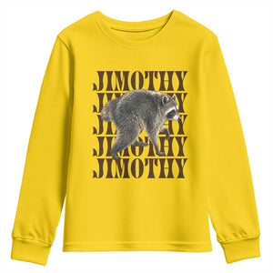 Jimothy The Raccoon Youth Sweatshirt Vintage Trash Panda Animal Lover Gift