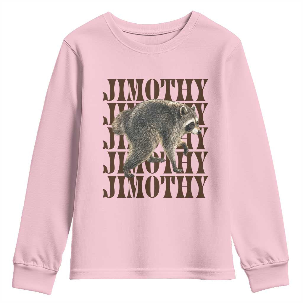 Jimothy The Raccoon Youth Sweatshirt Vintage Trash Panda Animal Lover Gift