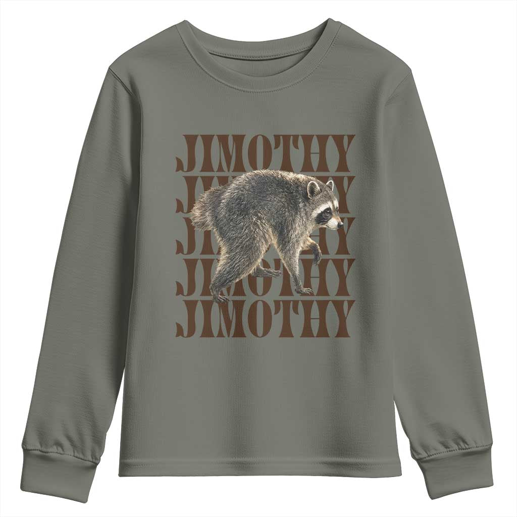 Jimothy The Raccoon Youth Sweatshirt Vintage Trash Panda Animal Lover Gift